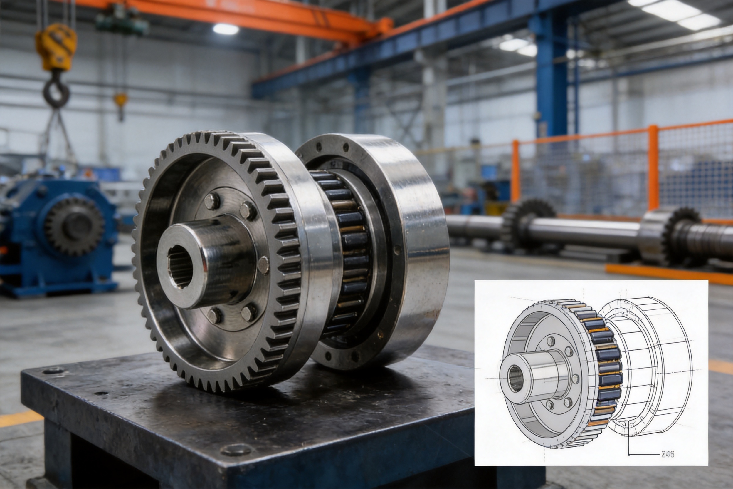 Elastic Pin Gear Coupling with Brake Wheel: Integrated Torque Transmission and Reliable Industrial Braking