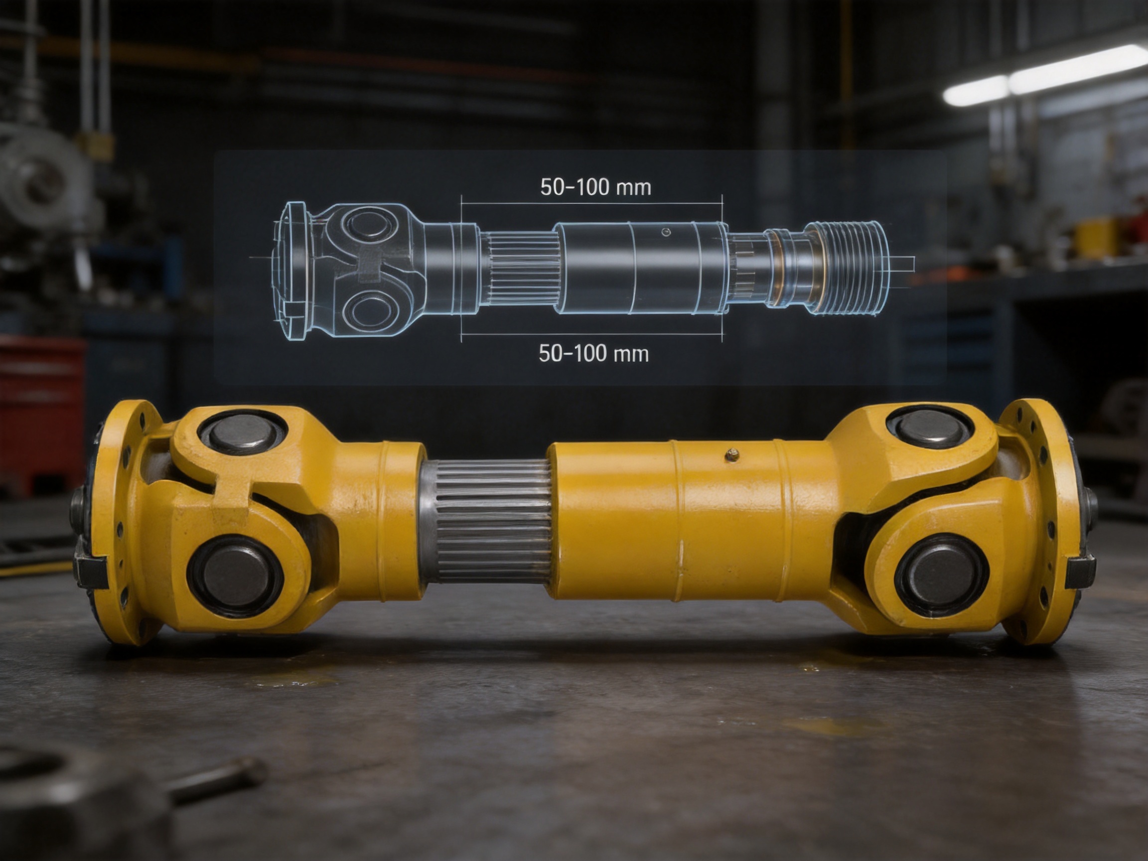 SWC-DH Short Telescopic Welded Universal Coupling for Space-Constrained Heavy-Duty Drives
